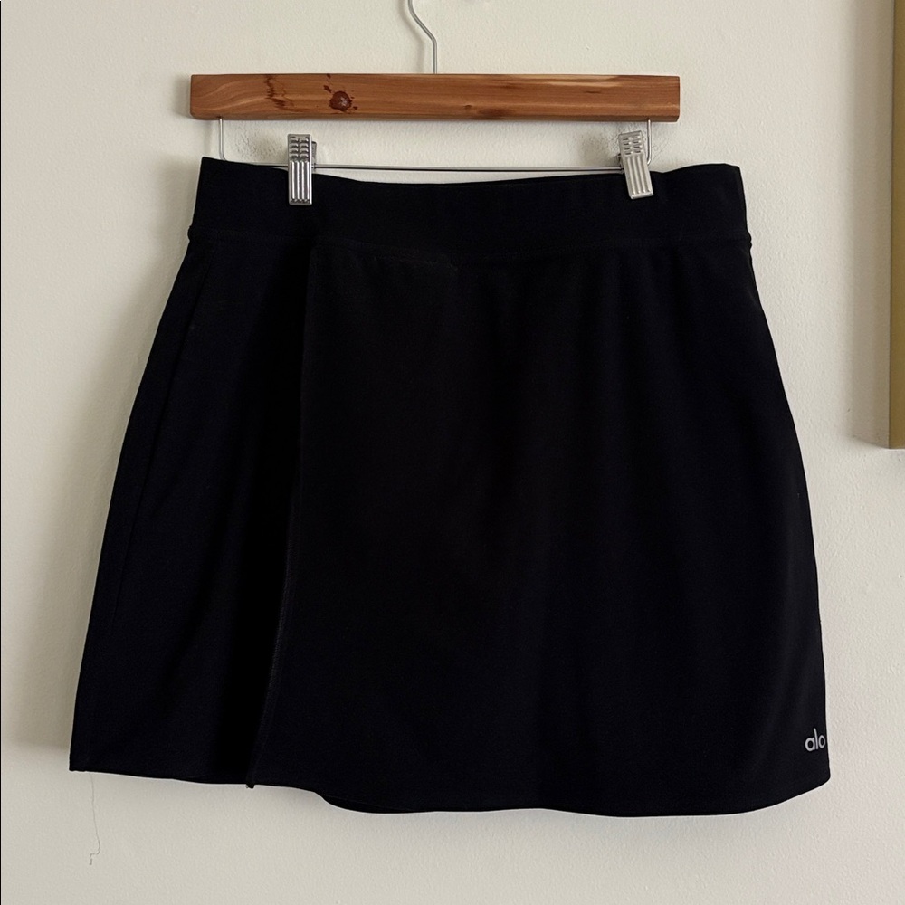 Alo Black Alosoft Backspin Tennis Skirt Size Large - Picture 4 of 9